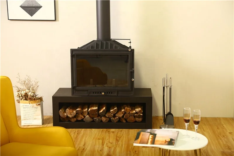 Wood Burning Fireplace Wood Wooden Stove Insert Hot Sale Cast Iron Camiol MOQ 50 Pieces Matt Black Indoor Apartment Support