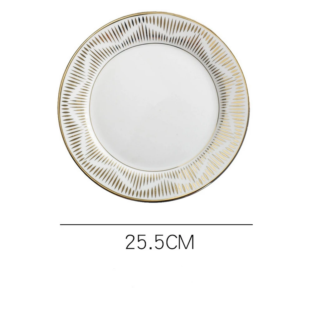 Chinese Dinnerware Silver Flatware White And Gold Party Tableware