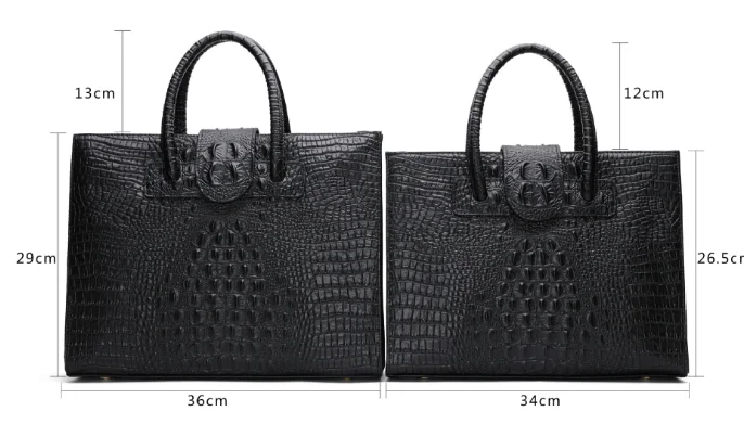 Two sizes alligator pattern handbags ladies new trend luxury bags shoulder real leather crocodile handbag fashion womens handbag