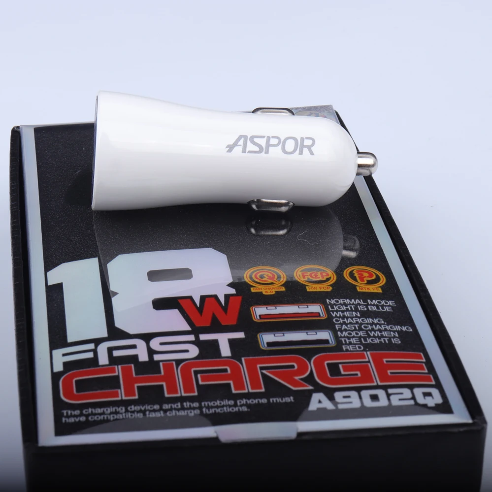 
ASPOR Fast Charger QC3.0 18W Car Charger High Quality Nice Design 