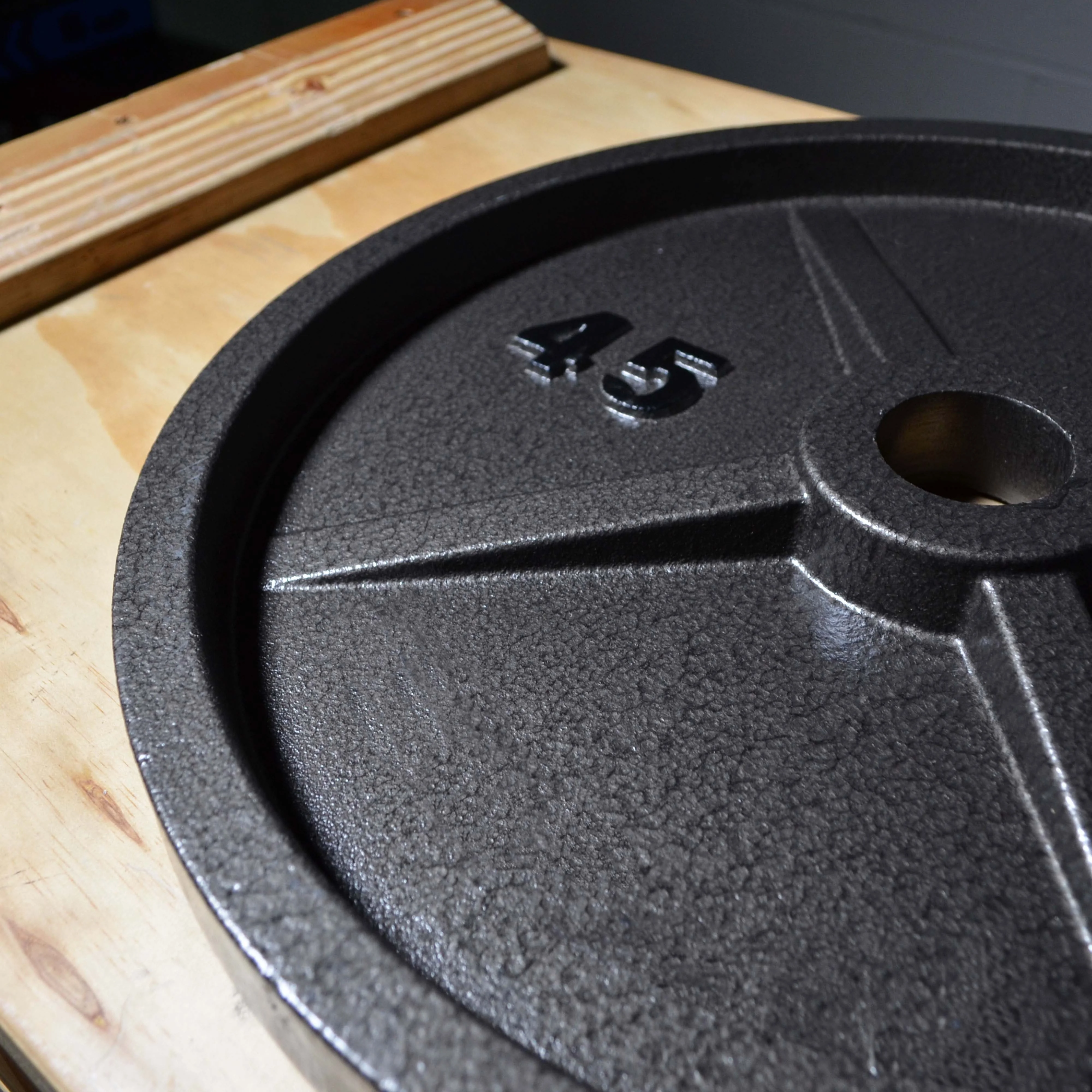 
45LB OLP Cast Iron Barbell weight lifting plates Bumper Plates disc 