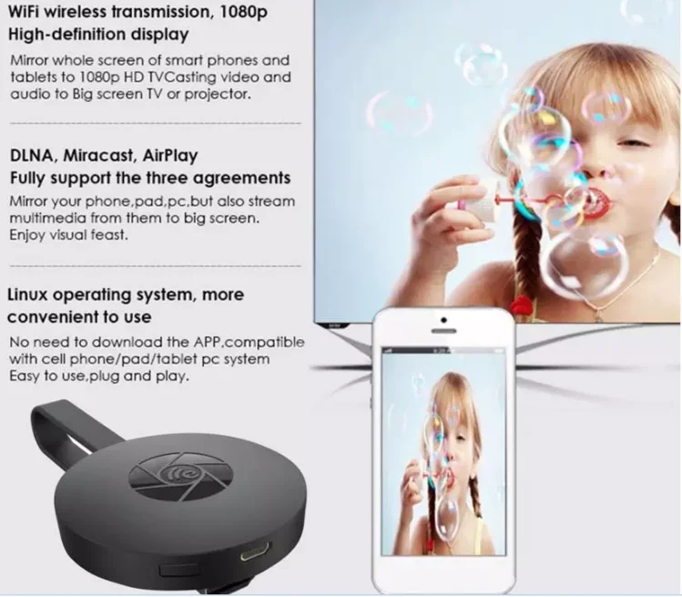 Лидер продаж ТВ-адаптер MiraScreen 1080P G2 беспроводной Wi-Fi-адаптер для телевизора видеоадаптер Airplay DLNA
