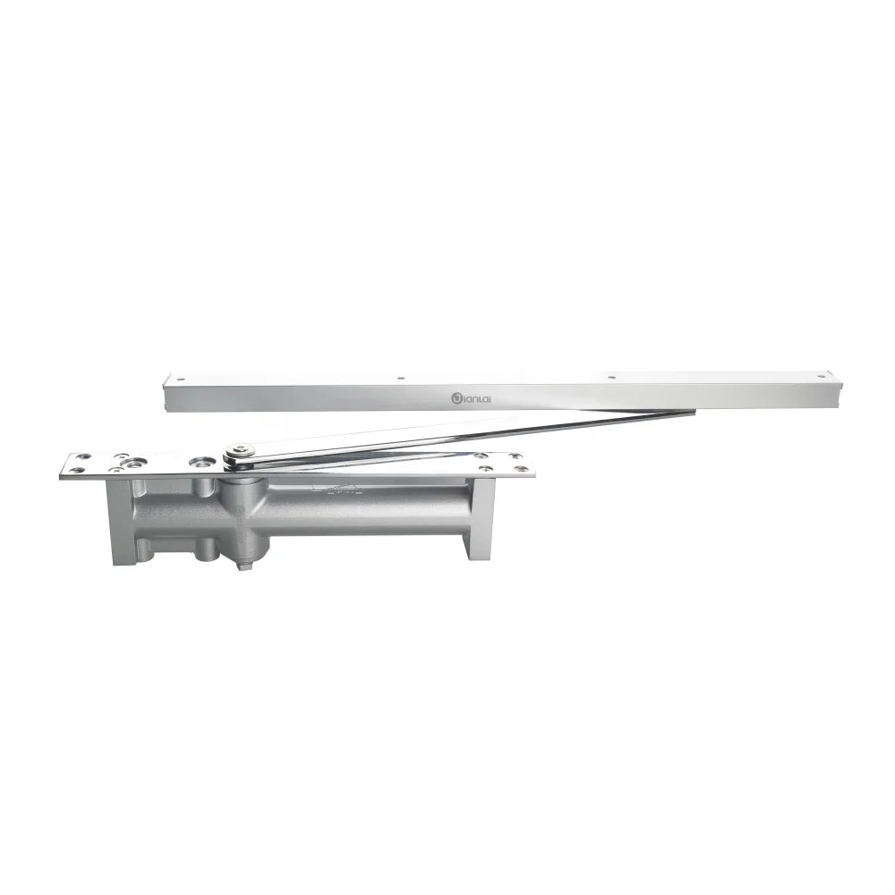 Two speed adjustable entrance floor spring concealed wooden door closer