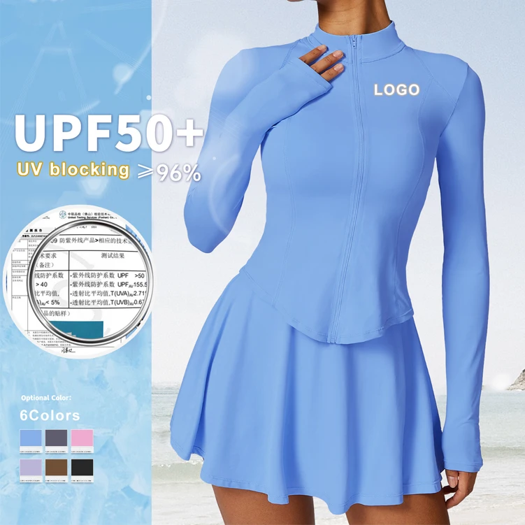 Summer WomenUpf 50+ Lightweight Athletic Jacket Sunscreen Full Zip Long Sleeve Shirt Hiking Outdoor Golf Sun Protective Clothing