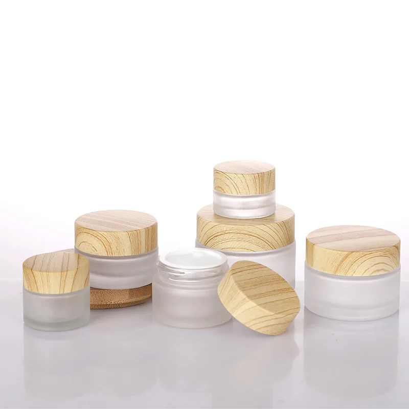 Packaging Container Amber Clear Frosted Empty Custom 15G 20G 30G 50G 100G 150G Body Face Cream Frosted Cosmetic Glass Jars