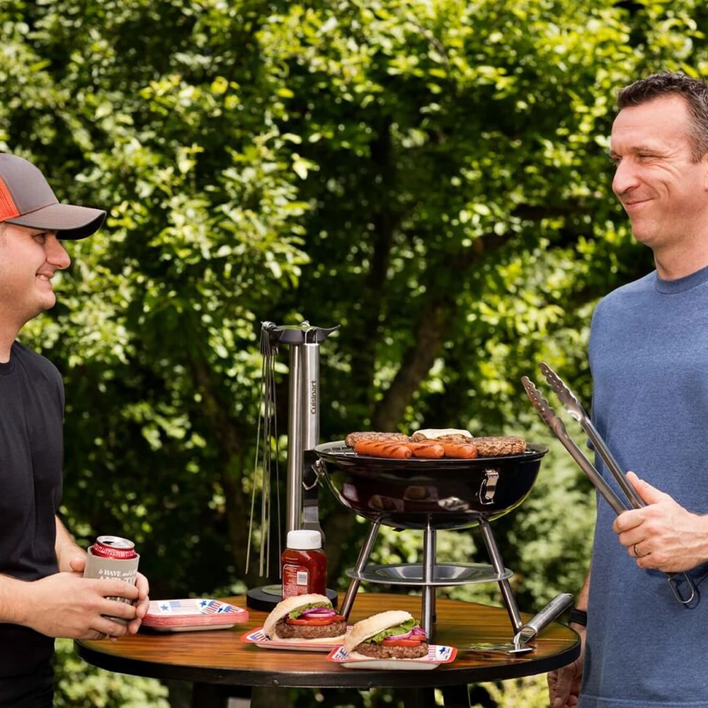 Camping Mini Round Charcoal Barbecue Bbq Grill Portable Charcoal Barbeque Kettle Tabletop Grills