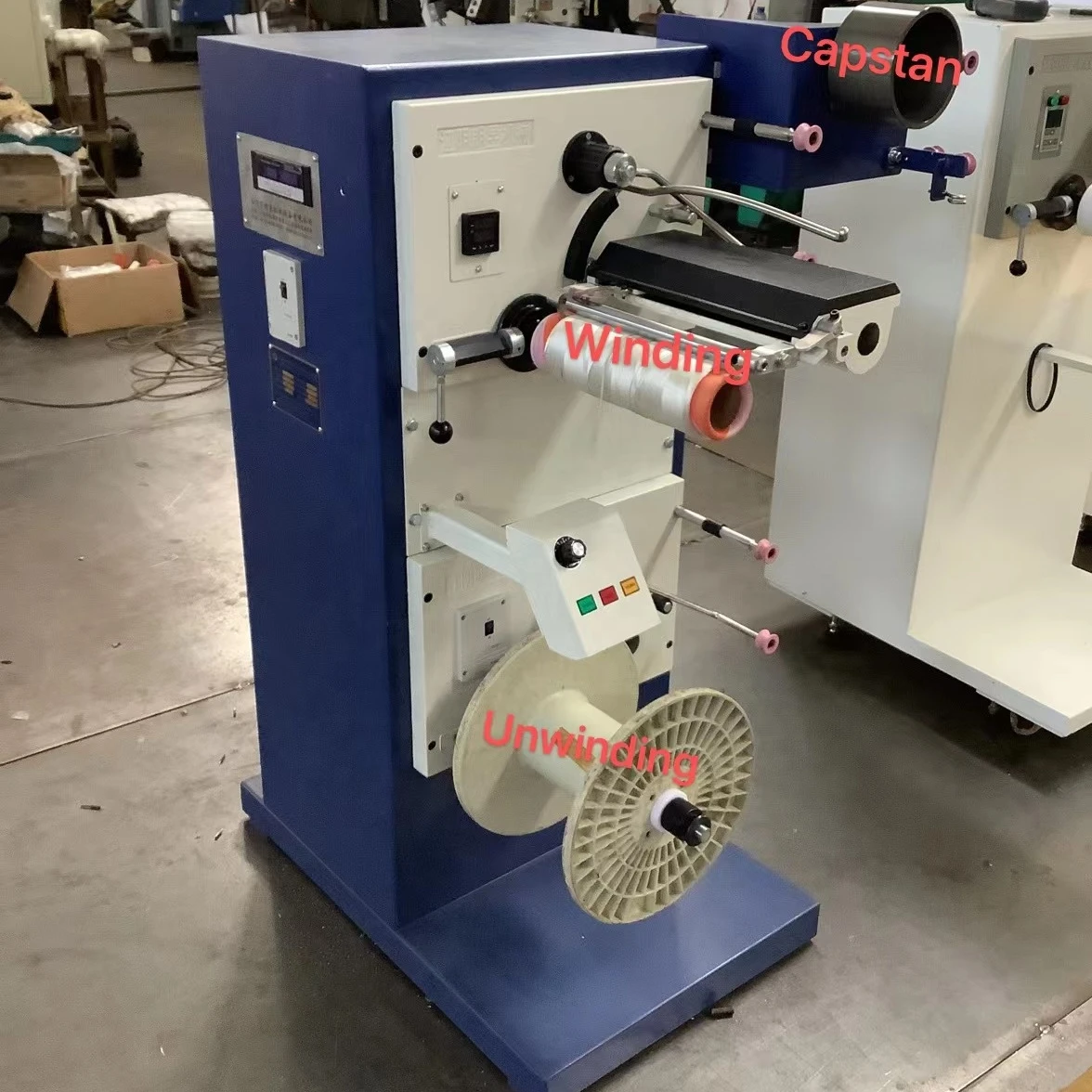 Automatic Film Rewinder PE Film Roll Rewinding Machine Polypropylene Thread Rewinder