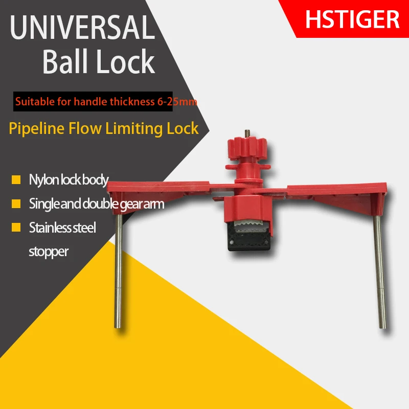 Safety Universal Hand Wheel Gate Ball Valve Lockout Devices with single arm