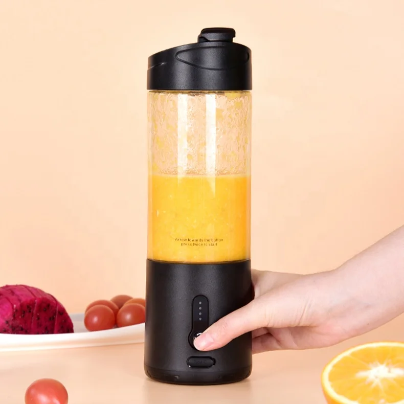 Smoothie Blender Stainless Steel Blender with Spout Shaker Bottle Gym Mixer Portable Blender Juicer