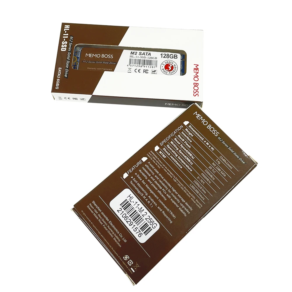 Твердотельный жесткий диск Memoboss по лучшей цене SSD Sata3 250 ГБ 500 1 ТБ 2 Ngff M.2 2280 Ssd