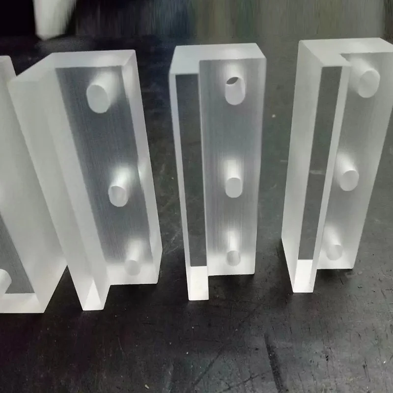 custom polishing grinding clear cnc Quartz glass machined part
