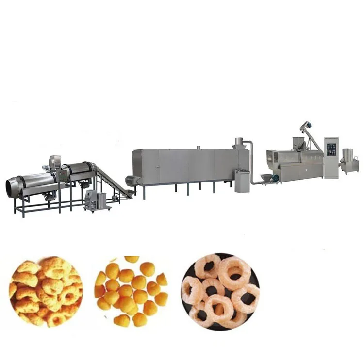Automatic Corn Puff Cheese Ball Snack Food Making Machine Puffed Maize Popping Snacks Production Line