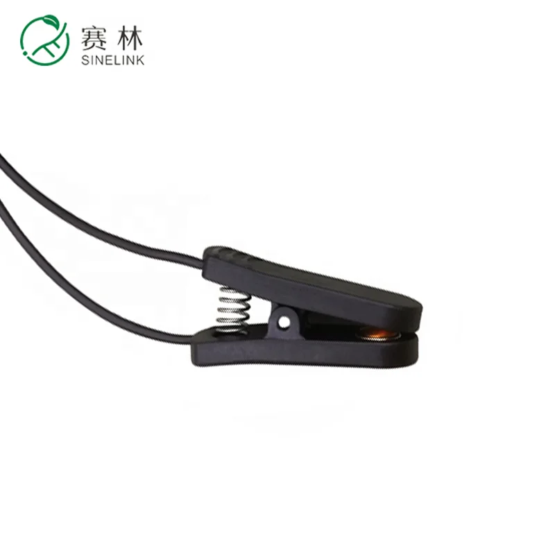 Reusable Gold Plated Bipolar Ear Clip Electrode With DIN 1.5mm Connector