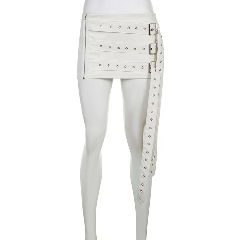 New fashion mini mini white skirt mini skirts women sexy pu high waist leather skirt