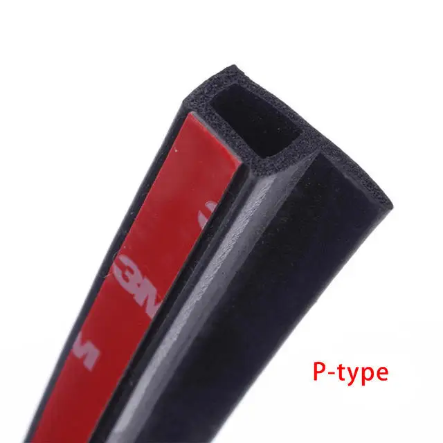 Car sealing strip B-type L-type car door frame thickened soundproof and dustproof strip hood trunk modification strip