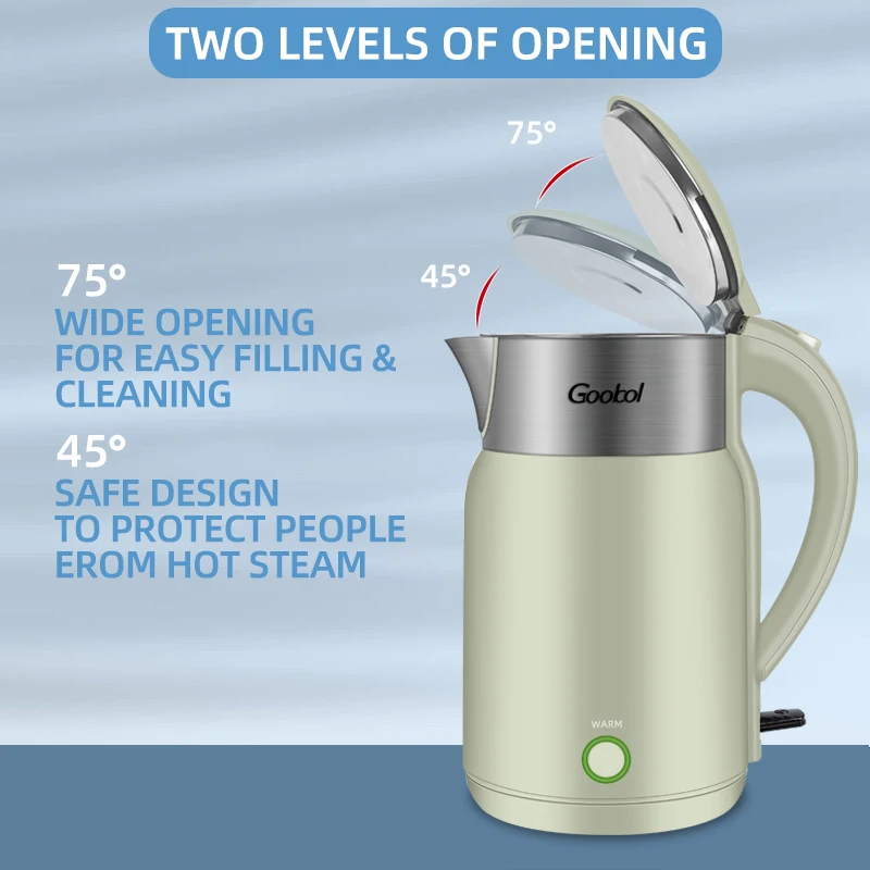 EU USA SUS304 Kettle 1.8l  Stainless Steel Electric Kettle Home Appliance Kichen Fast Water Boiler LFGB ROHS CE Kettle