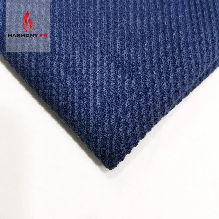 NFPA2112 6.8oz Inherent Anti-Slip Yellow Aramid1414 Flame Resistant 100% Para Aramid Waffle Fabric