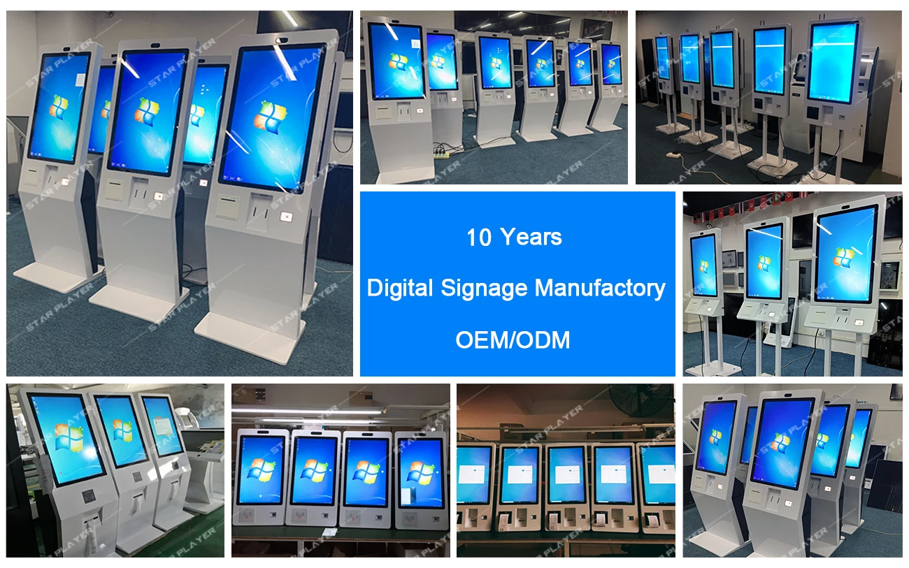 32 Inch Touch Screen Mobile Order Payment Kiosk Manufacturer Solution Self Checkout Machine