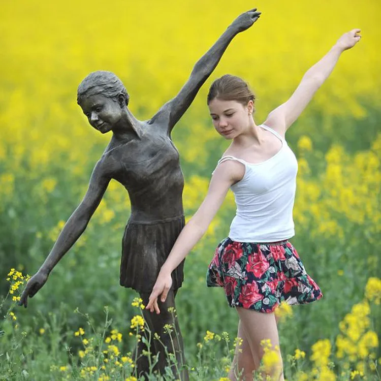 Красивый дизайн жизни размер Танцы Девушка Бронзовая Скульптура