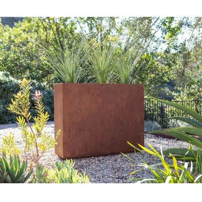 Металлическая серия Corten стальная коробка для растений и цветочный