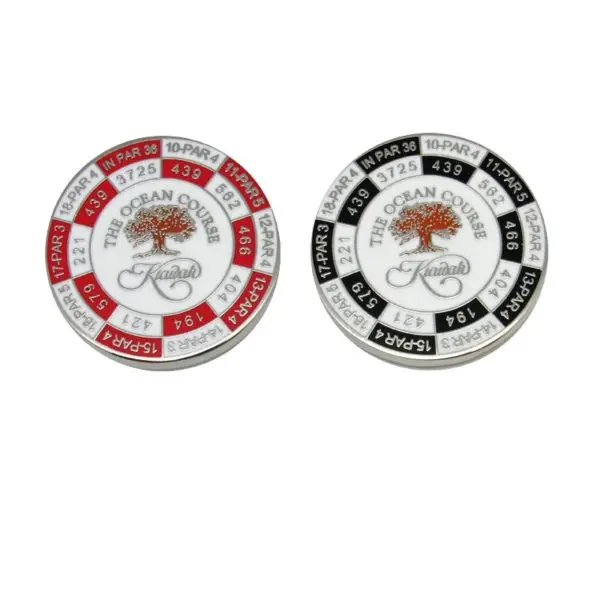 Custom poker chips Metal magnetic Golf Ball Marker wholesale golf challenge coins with removeable golf ball marker