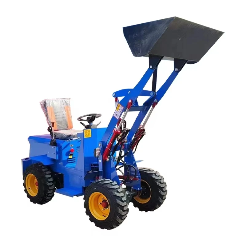 New TH04 Small Tractor 4x4 Mini Electric Loader Holl Agriculture Front Loader Sale 1 Ton Rated Hengli Engine Motor Pump Bucket