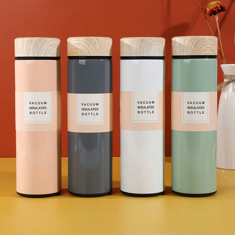 Business custom 17oz eco friendly double wall vacuum thermos flasks stainless steel insulated travel tea infuser water bottle