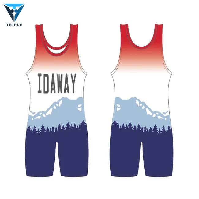custom full professional cool dry youth wholesale wrestling singlet