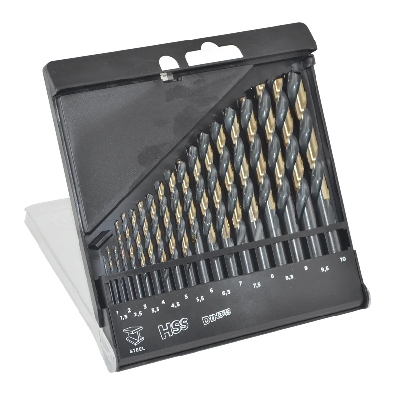 Multipurpose 19pcs HSS Twist Drill Bit Set Metal Drill Bits  For Stainless Steel