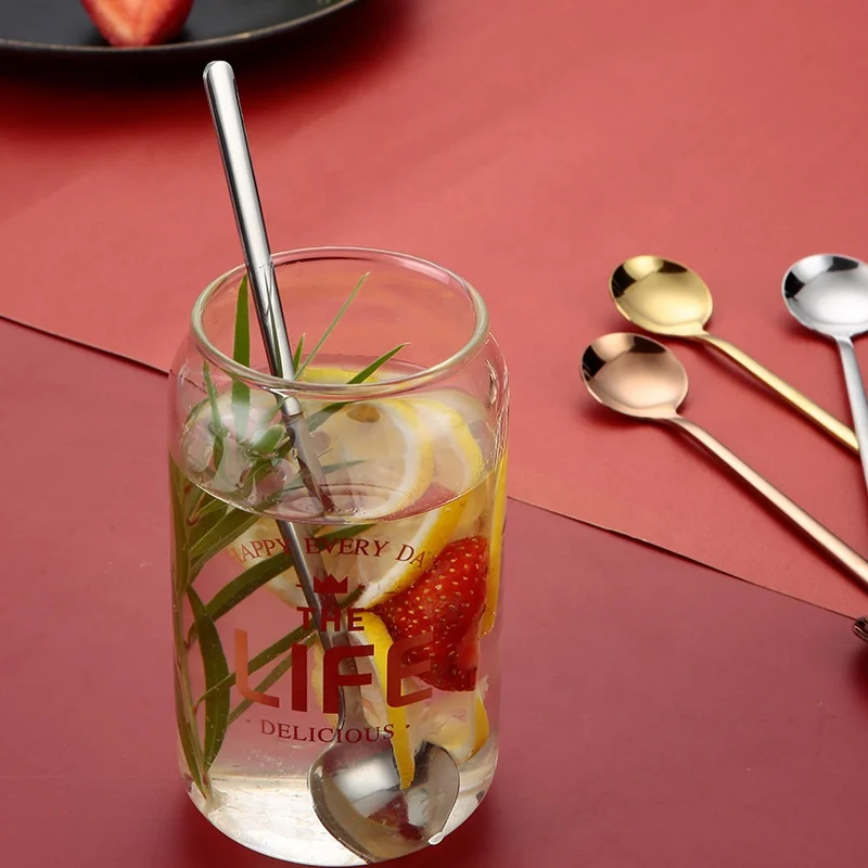 Dishwasher safe Metal Stainless Steel 18/8 Rose Gold Tea spoon 13cm 15cm 17cm Dessert saland ice scream coffee spoon