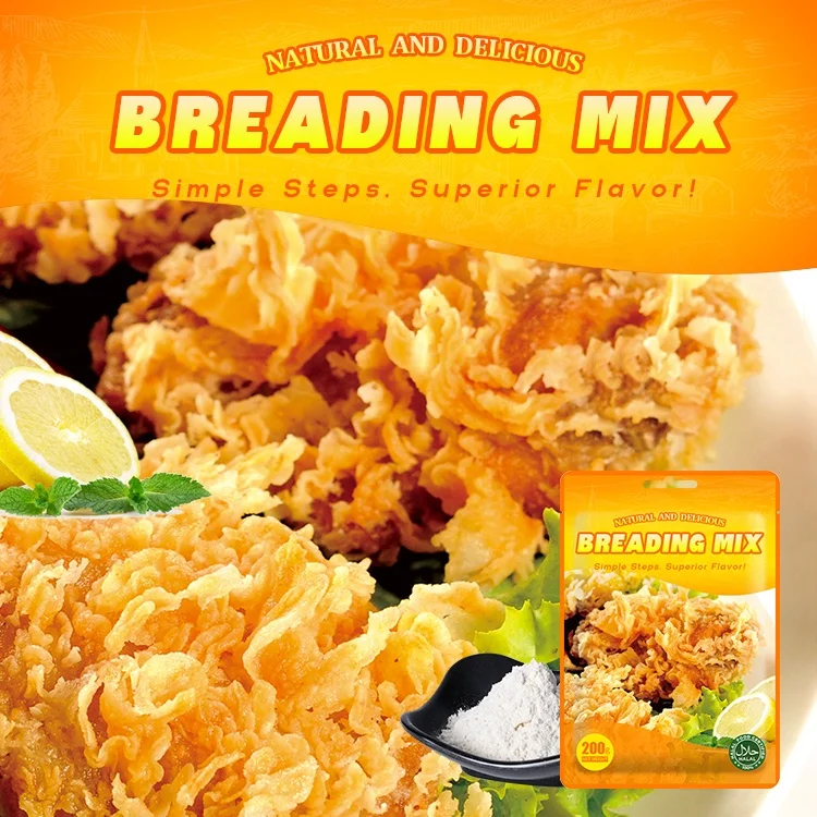 McSino Factory Supply Crispy Fried Chicken Breading Mix Spice and Seasoning Dried Style Blended Processing for Chicken Frying
