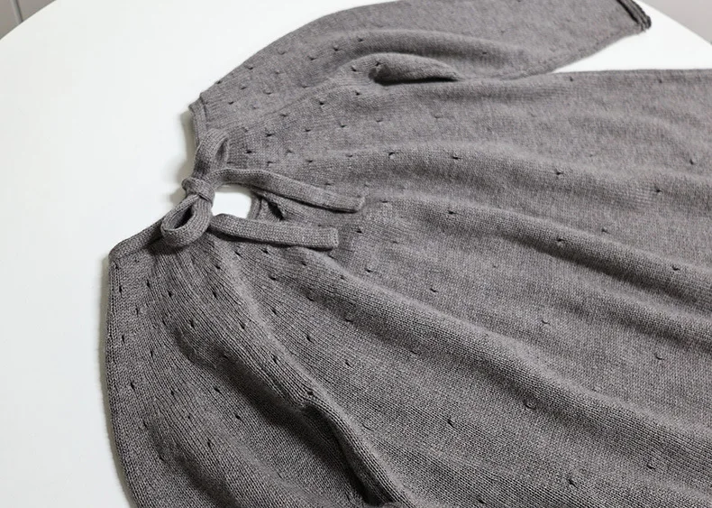 Organic Cashmere Cotton Natural Knitting Baby Dress