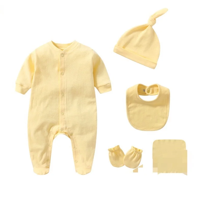 
Amazon Hot Sale Newborn Organic Baby Layette Clothes Gift Set 