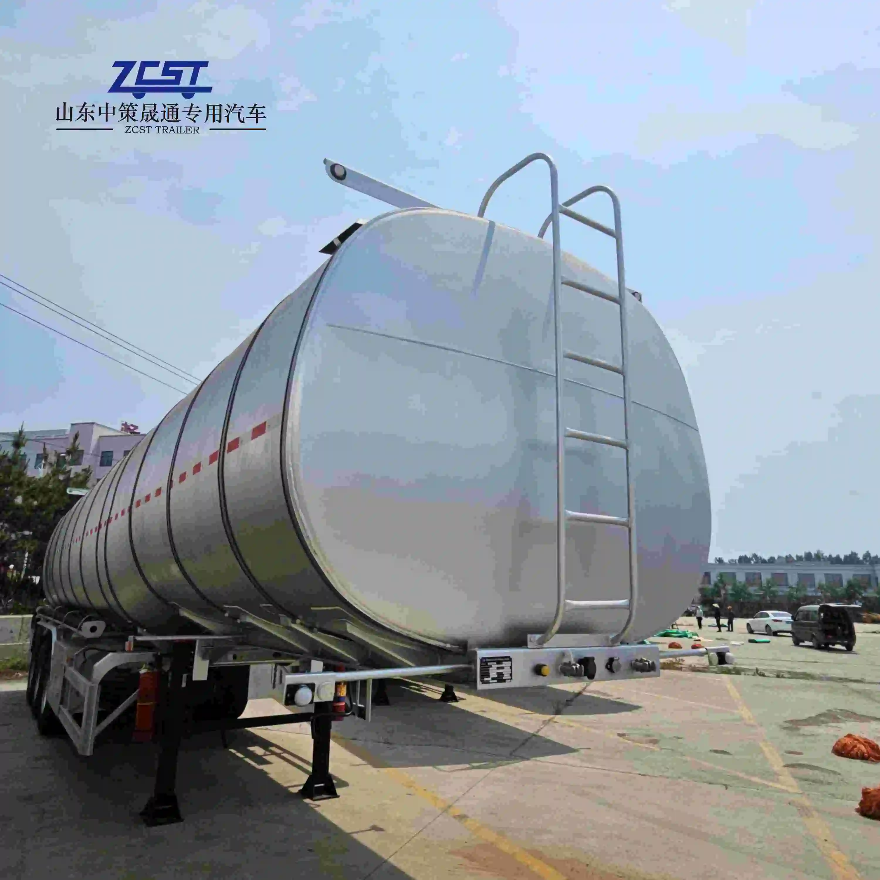 Heated Asphalt Tank Semi-Trailer Carbon Steel Liquid Bitumen Transport Tanker