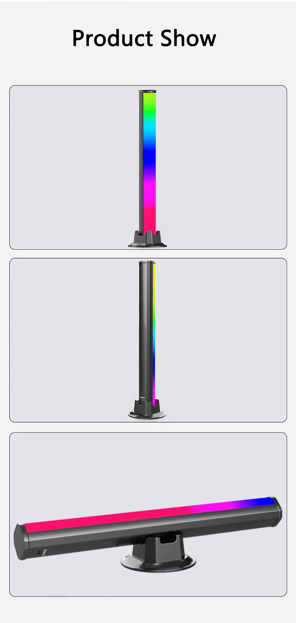 2 упаковки Google Assistant Amazon Alex WIFI Tuya настольная атмосферная лампа умный RGB пикап музыкальный Ритм свет
