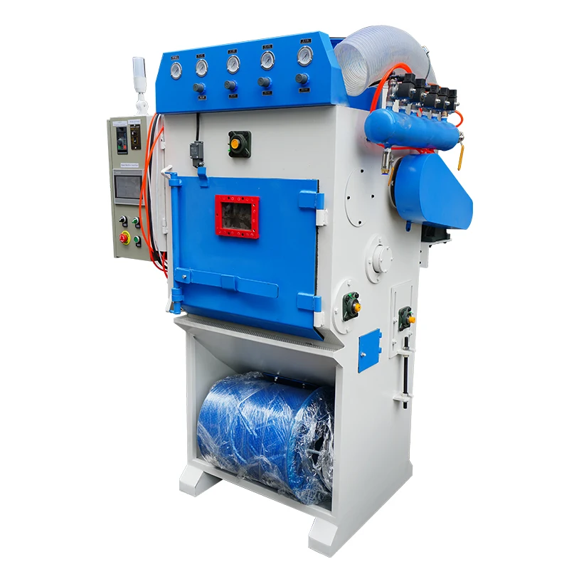 Automatic tumble belt sand blasting machine