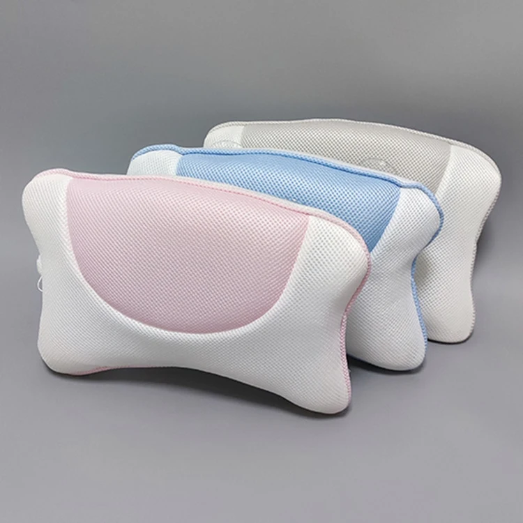 2022 new arrival starfish Neck tub bath pillow luxury 3D Mesh bathtub pillow for bathroom with 4 Suction Cups