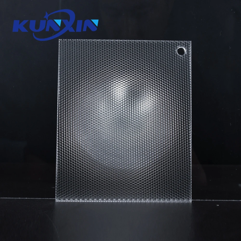 Kunxin Cuttable 1220x2440 1.5mm 2mm Translucent UGR Diffuser Honeycomb Acrylic Led Sheet