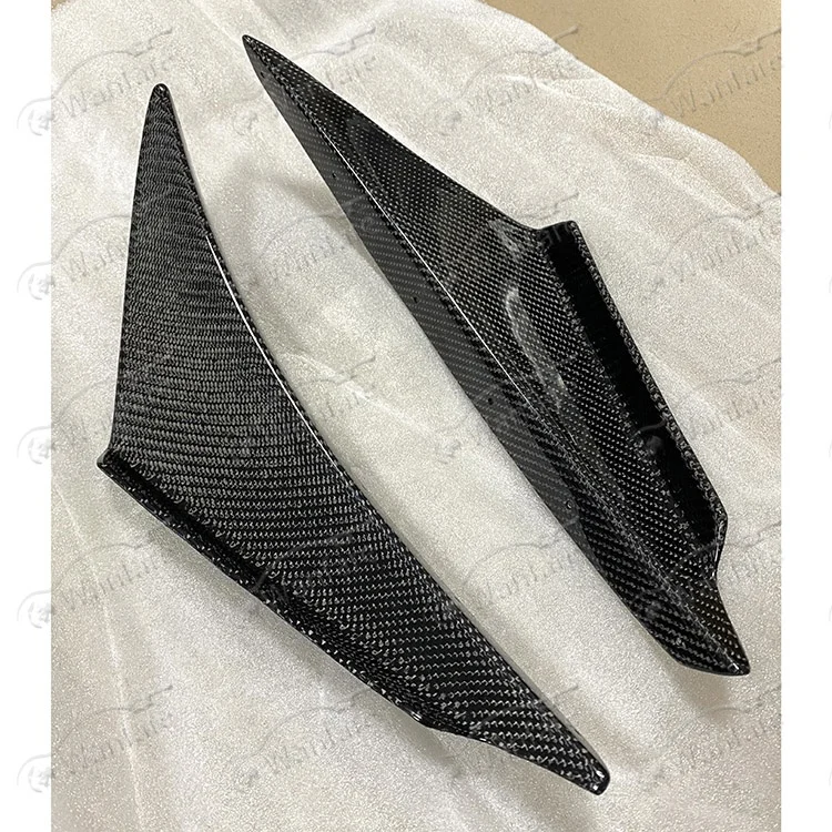 REAL CARBON FIBER FRONT BUMPER CANARDS FOR 2003-2005 MITSUBISHI LANCER EVOLUTION EVO 8