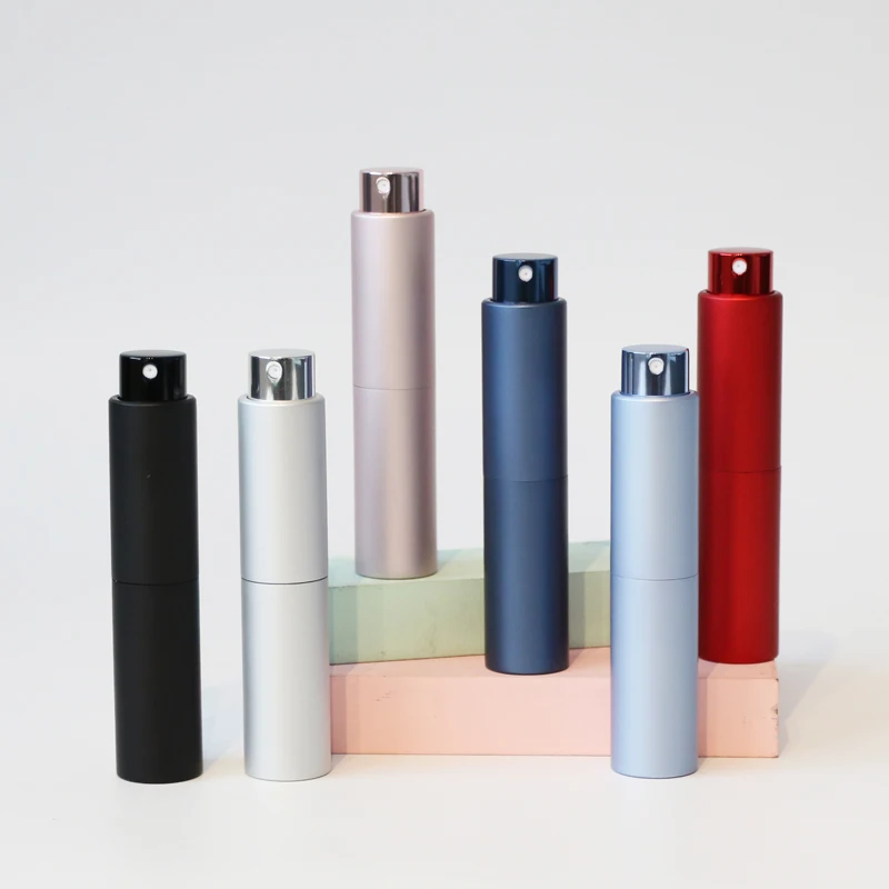 Custom luxury atomizer 8ml 10ml 20ml 30ml refillable cosmetics travel mini sample packaging perfume spray bottle with box set