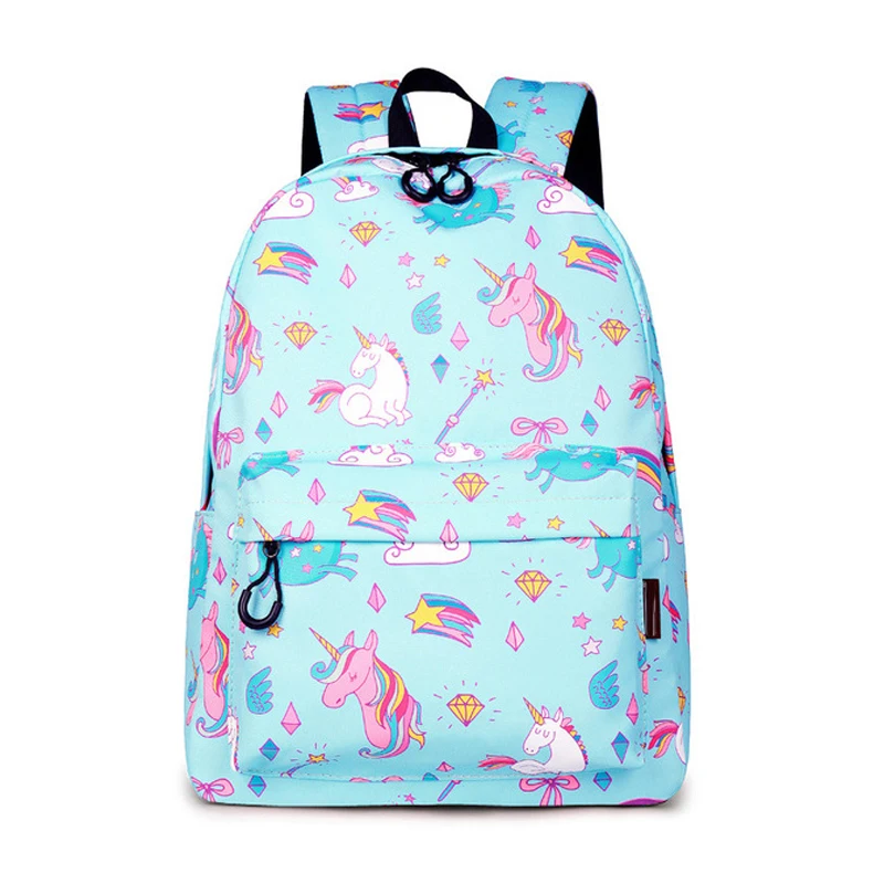 Unicorn Backpack blank Sublimation Ladies Leisure college Teen School Bag Printed Unicorn Backpacks