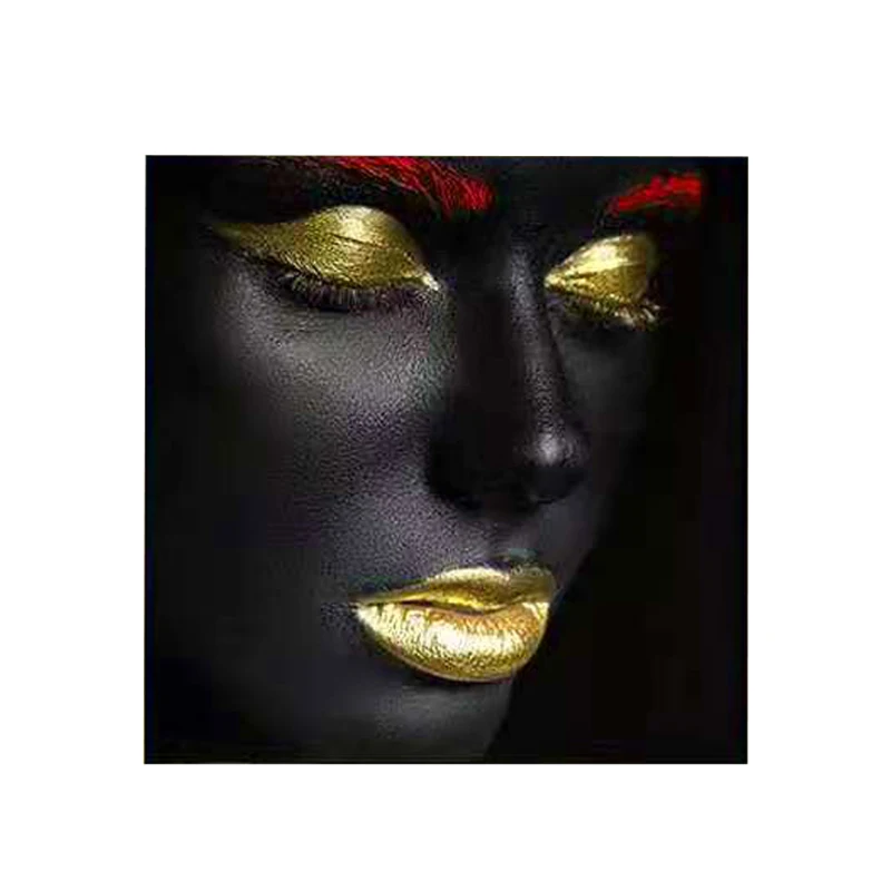 African beauty art wall painting home character portrait painting oil canvas decoration painting