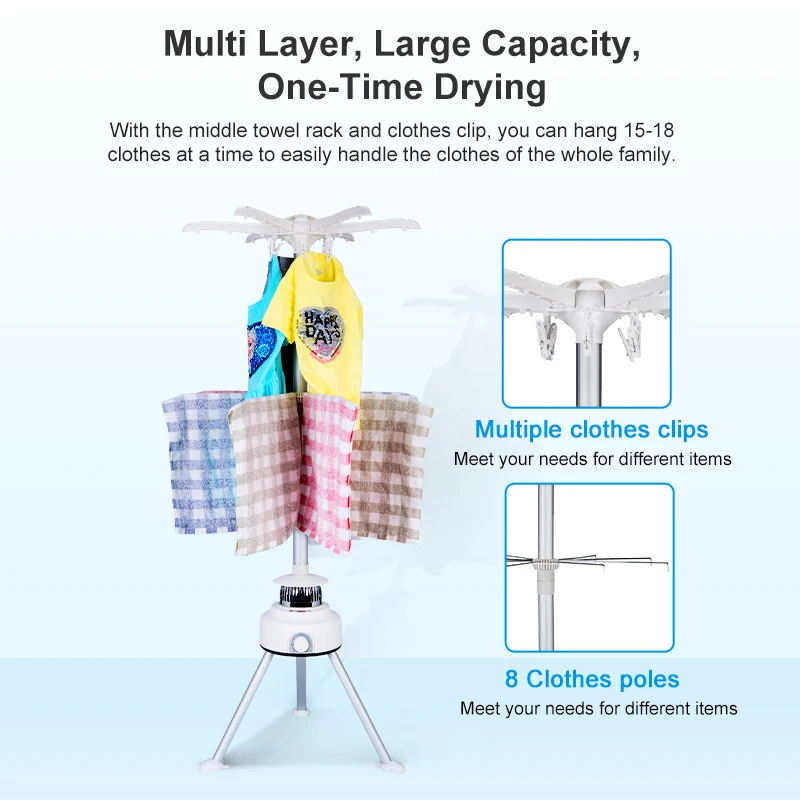 Source Factory circular convenient storage Convenient installation of double-layer clothes dryer apartment special clothes dryer