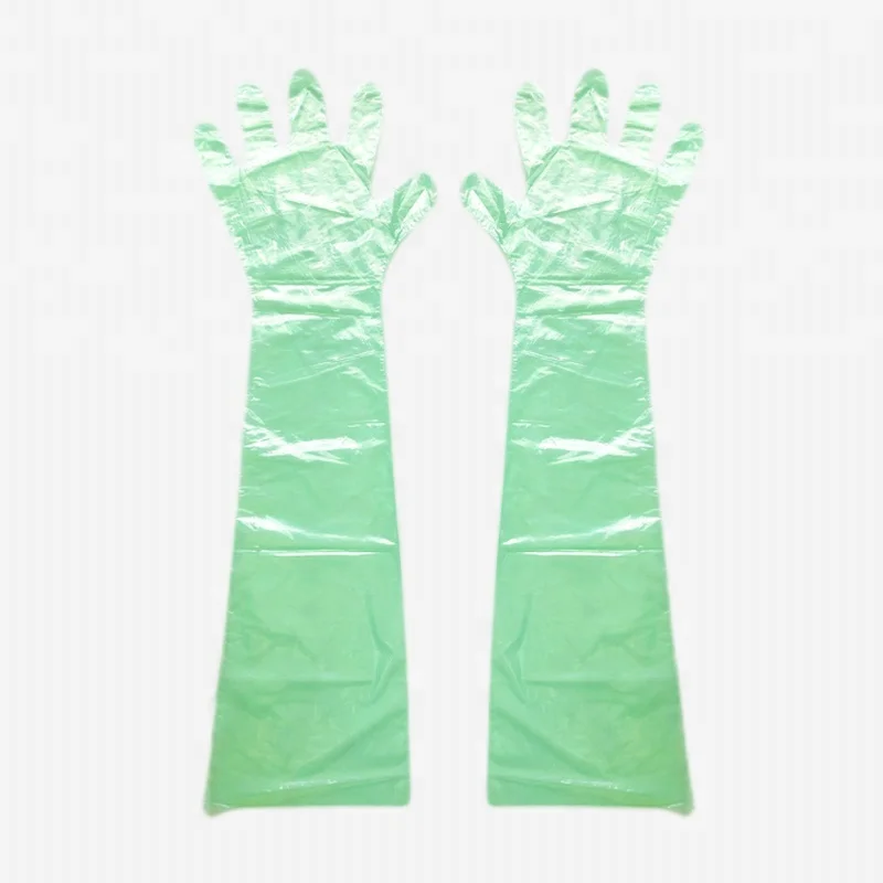 PE disposable VET Glove with shoulder length veterinary disposable gloves Long Size Household Plastic gloves