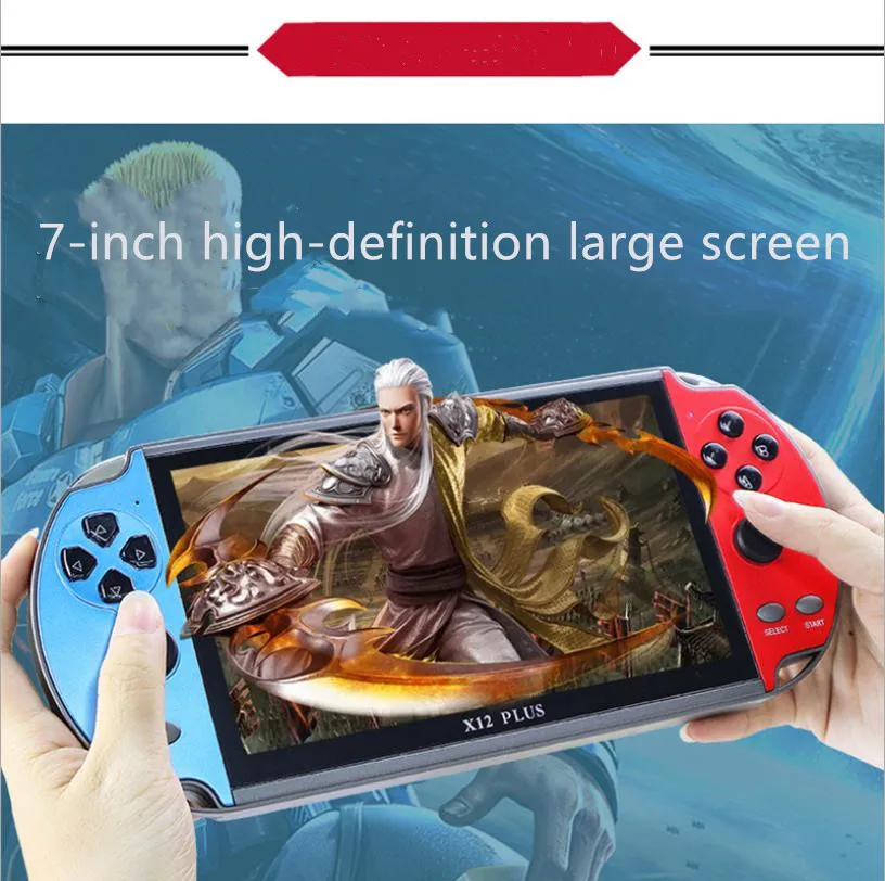 
New Arrival X12 Plus Portable Handheld Video Game Console 16GB 64Bit 7 Inch HD Display Game Player 