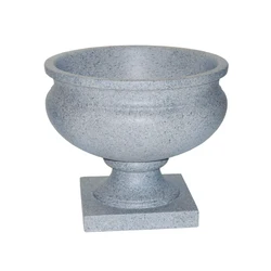 Home Decorative Plant Pots Grey Urn Planter Indoor Outdoor Fiber Clay Flower Plant Pots
