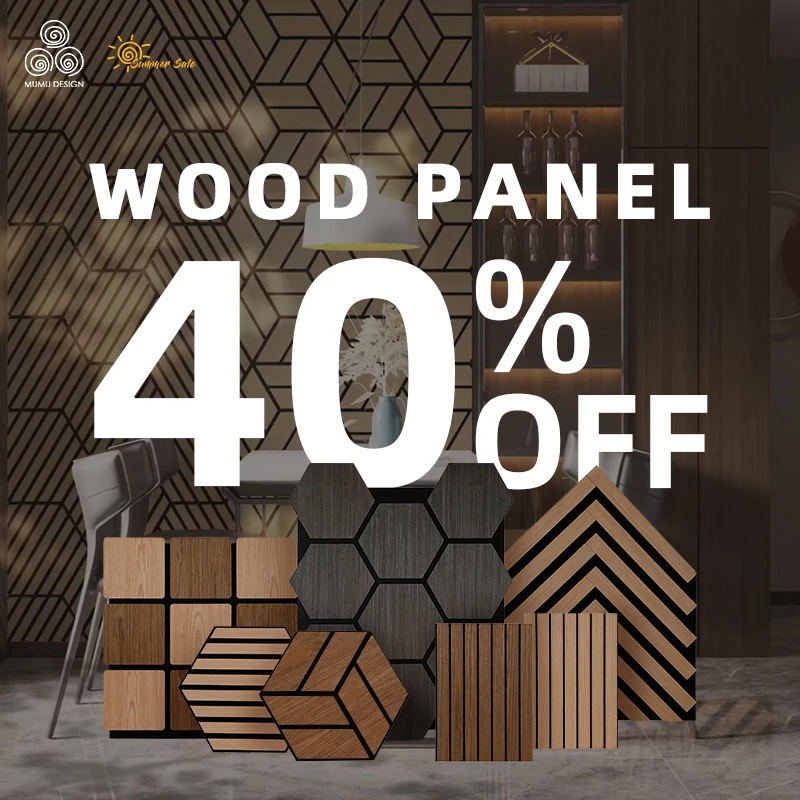 Конструкция MUMU шестиугольная деревянная Звукоизоляционная панель сертифицированная CE огнестойкая акустическая стеновая высокой плотности для домашних животных