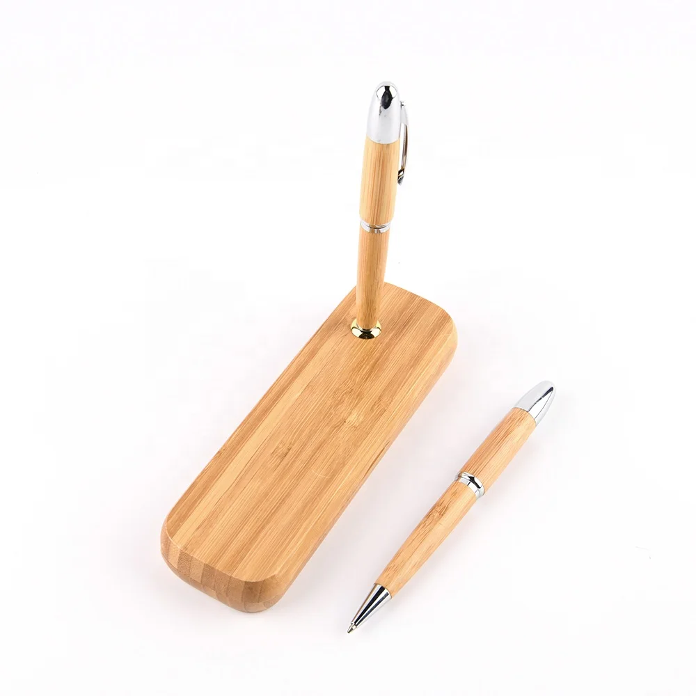 Luxury Men Gift Set 2022 Good Quality Custom Logo Promotional Bamboo Wooden Pen set