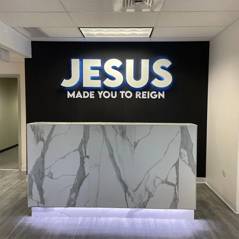 Stainless Steel Channel Letters Making Advertising Word Sign Led Logo Design Backlit Led Letter Sign For Store