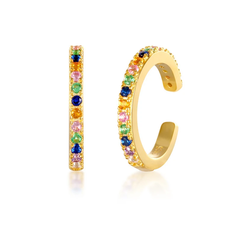 925 sterling silver clip on hoop earrings non piercing design ear clips without earring holes women ear cuff earrings 2022